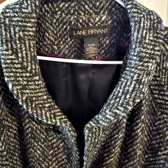 Lane Bryant trapeze cut, black and white swing coat. Sz 26/28 - Picture 4 of 6